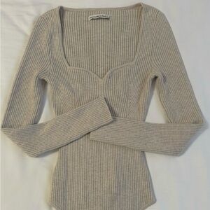 A&F Long-Sleeve Sweetheart Bodysuit